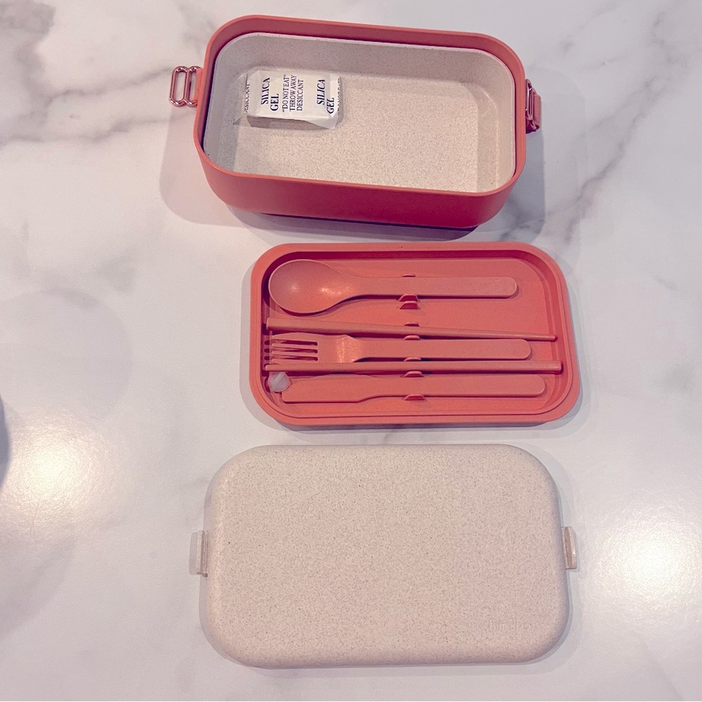 OUR PLACE Layered Lunch Box with Clips + Utensils - Picture 2 of 8